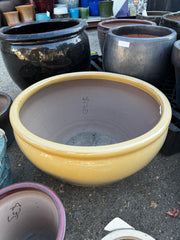 A1 Yellow Large smooth glaze bowl