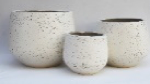 Light terrazzo pattern FiberStone pot